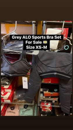 Grey Alo Sports Bra Set