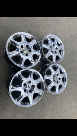 4 — 16x7 5x112 5x4.41 Stock Mercedes S500 Wheels Rims Chrome !!!”!!!!