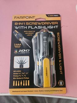 8 IN 1 SCREWDRIVER WITH FLASHLIGHT