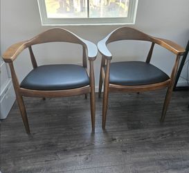 2 Mid Century Modern Wood Accent/Dining Chairs – Like New