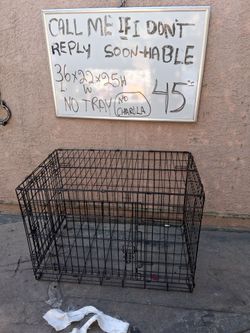 Black Wire Dog Crate 36x22x25