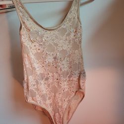  American Apparel Bodysuit Rare Vintage Custom Bedazzled Costume