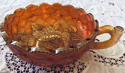 Antique Carnival Glass pansy Dish.