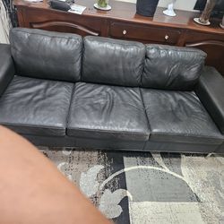 Moroni Leather Sofa  3 Seater Italian Leather 