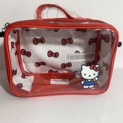 Hello Kitty Red Clear Cosmetic Bag- NWT