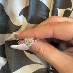 10k beaded gold ring 