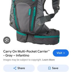 Infant Carrier With Zipper Pockets