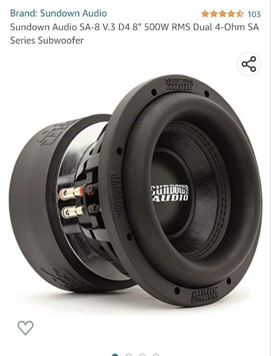 Sundown Subwoofers 8" Dvc SA Series