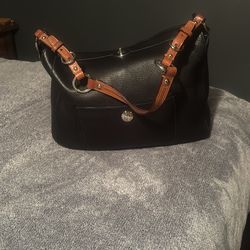 Bag Coach leather  tote black shoulder  bag good 👍🏻