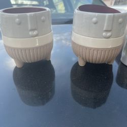 Brand New Ceramic Planters With Inserts 