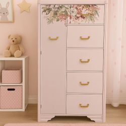 Vintage Wardrobe, Waterfall Wardrobe, Shoe Storage, Entry Cabinet, Girls Dress up Wardrobe