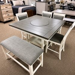 6 piece counter height dining table set