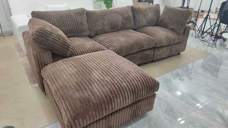Brown Corduroy Cloud Couch