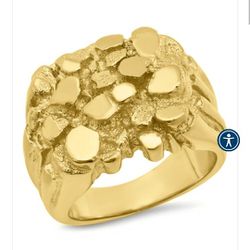 Yellow Gold Nugget Ring 18k