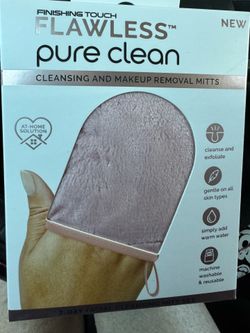 Flawless pure clean cleansing & makeup removal mitts  new