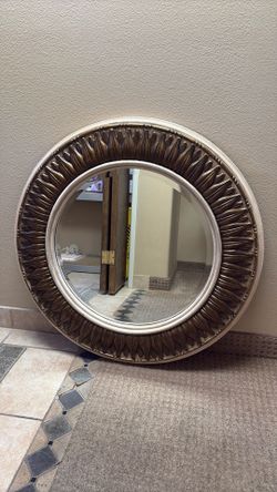Large Decorative Round Wall Mirror