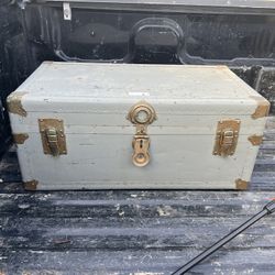 Vintage Army Steamer Trunk