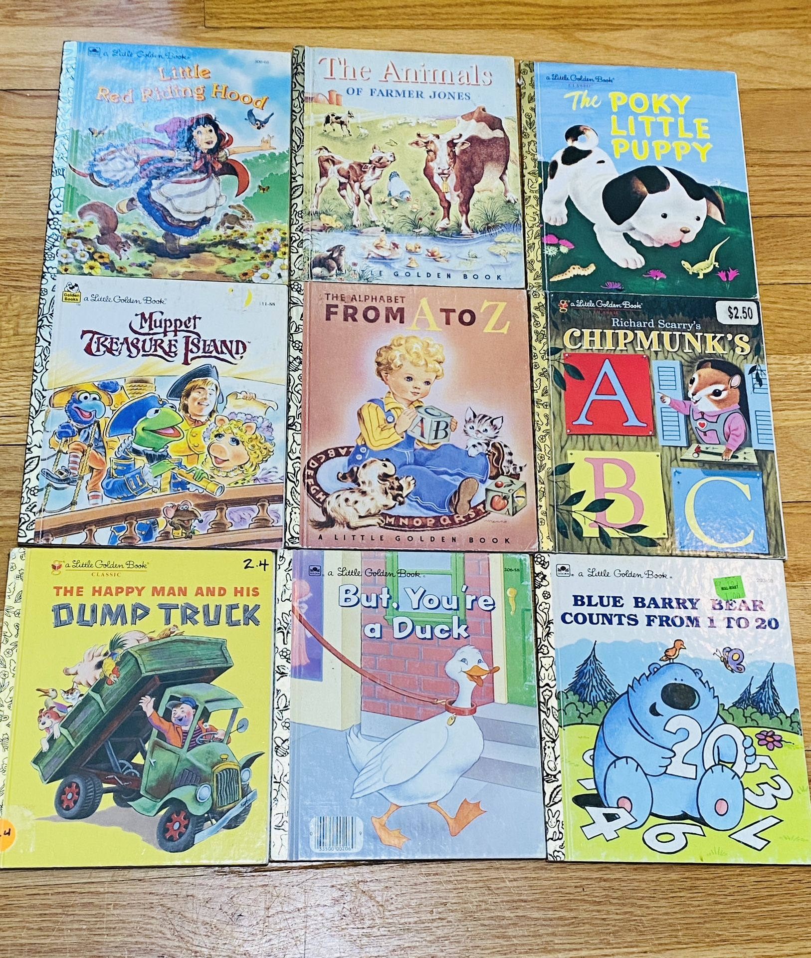 Lot of 9 Vintage Little Golden Books Hardcovers, 1(contact info removed), VG-F Conditions
