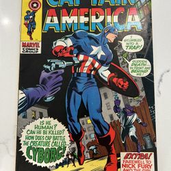 Captain America # 124, FN/VF Condition, Colors pop!!🔥 Marvel Silver! Gene Colan Art! 🇺🇸 