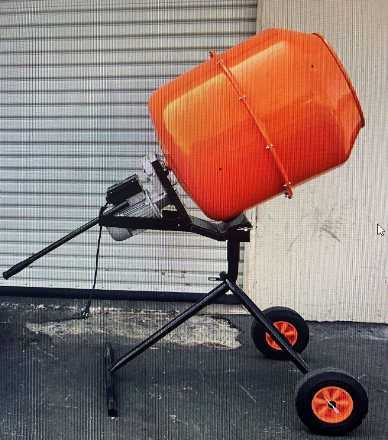 7cf Cement Mixer All Steel , Solid Heavy Duty Casters 
