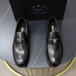 Prada Men’s Leather Shoes With Box New 