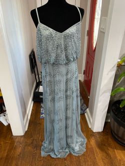 Size 12 Adrianna Papell prom dress formal gown evening wear party wedding beads beaded