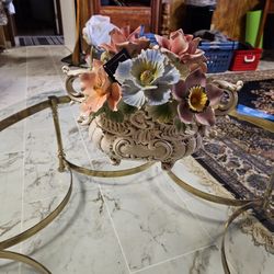 Flower Ceramic Centerpeice ( Made In Italy