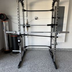 Gym Rack With Bench And Weights