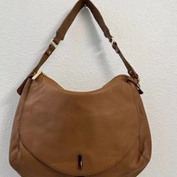 Vince Camuto Rufus Hobo Shoulder Bag Pebbled Leather Color Whiskey
