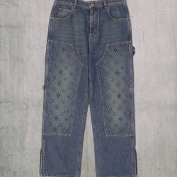 Louis Vuitton Blue Monogram Carpenter Jeans