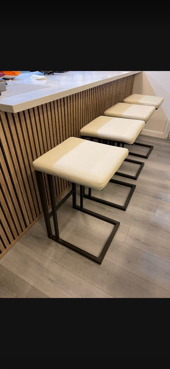 Faux Leather Counter Stools