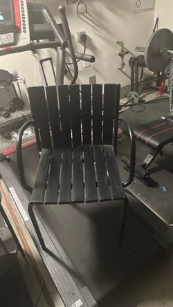 Three black chairs in good condition