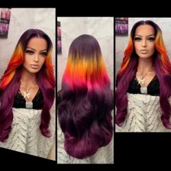 Human Hair Blended Lace Front Wig 