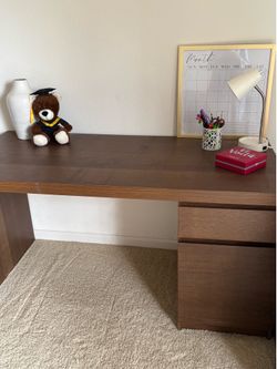 MOVING SALE - MUST GO THIS WEEKEND! Modern Walnut Desk w/ Drawers Pick Up TODAY or TOMORROW ONLY