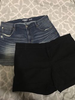 Women’s shorts - jean and one casual black size 14