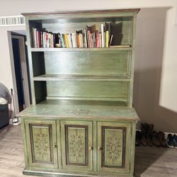 Dupuis hand-painted wood hutch