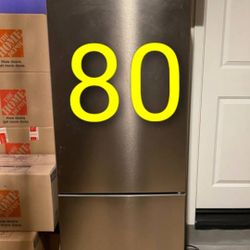 Stainless Steel Apartment Size Refrigerator 