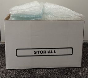 Large Box of Organized Bubble Wrap Sheets