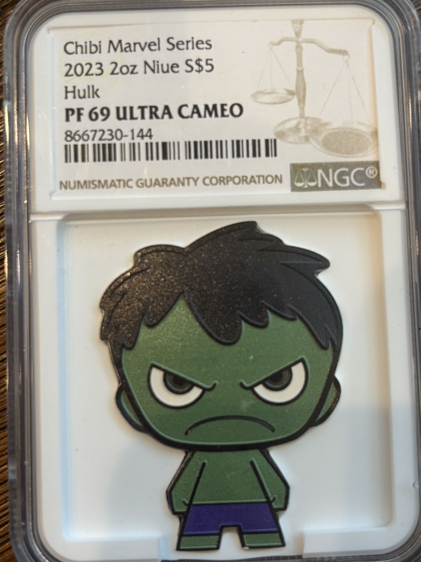 Marvel Hulk Chibi Coin – 2oz .999 Silver – NGC PF69 Ultra Cameo