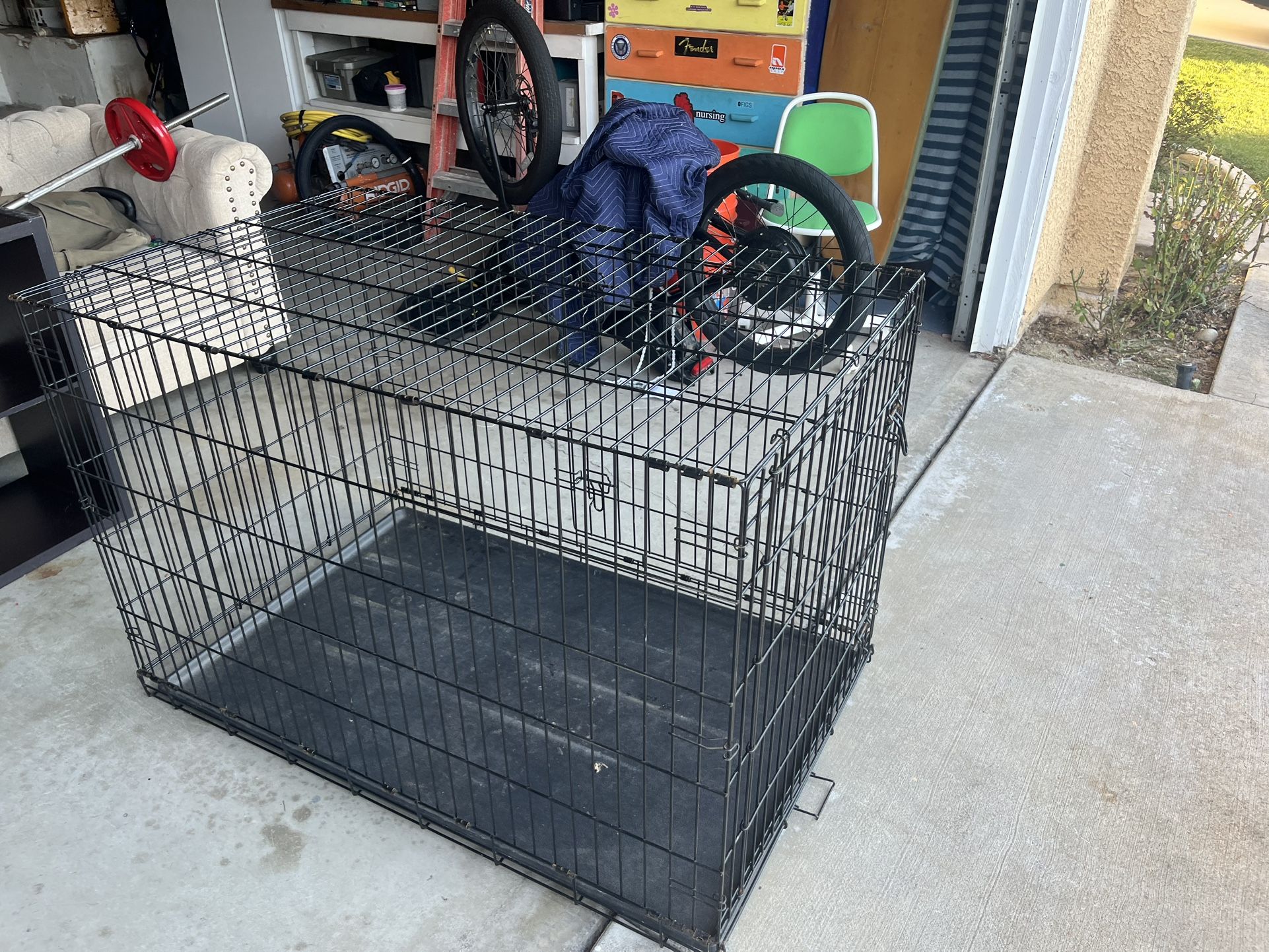 Large Dog Cage Double Door