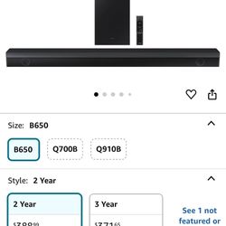 Samsung HW-B650 3.1ch Soundbar and Subwoofer with Dolby Audio - bew in bix - only $350