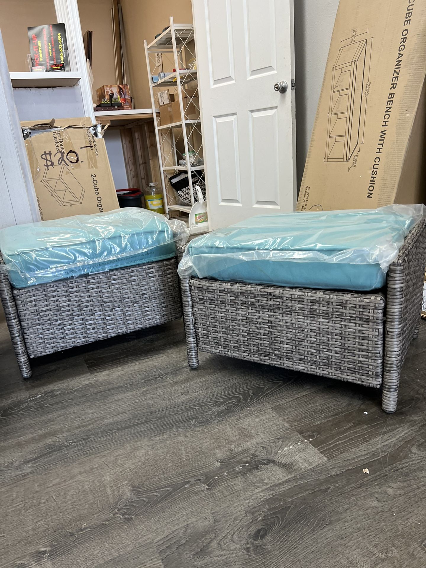 BRAND NEW 2PC Ottamon/Chair Outdoor $35! Located At 9423 N Cave Creek Rd