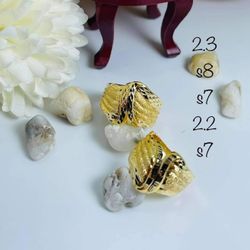 18k Real Pure Solid Saudi Gold Ring