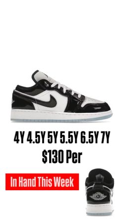 Concord Low GS Sizes 4Y-7Y