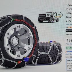 Snow Chains Pickup Truck Off Road SUV, With Self-Tensioning