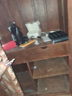 Vintage entertainment solid wood cabinet