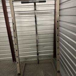 Weight Bench And Rack Plus Weights.