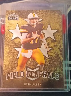 Josh Allen Rookie Leaf Draft Field General Buffalo Bills Wyoming