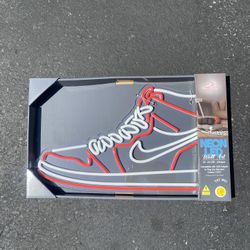Neon Red LED Shoe Wall Art