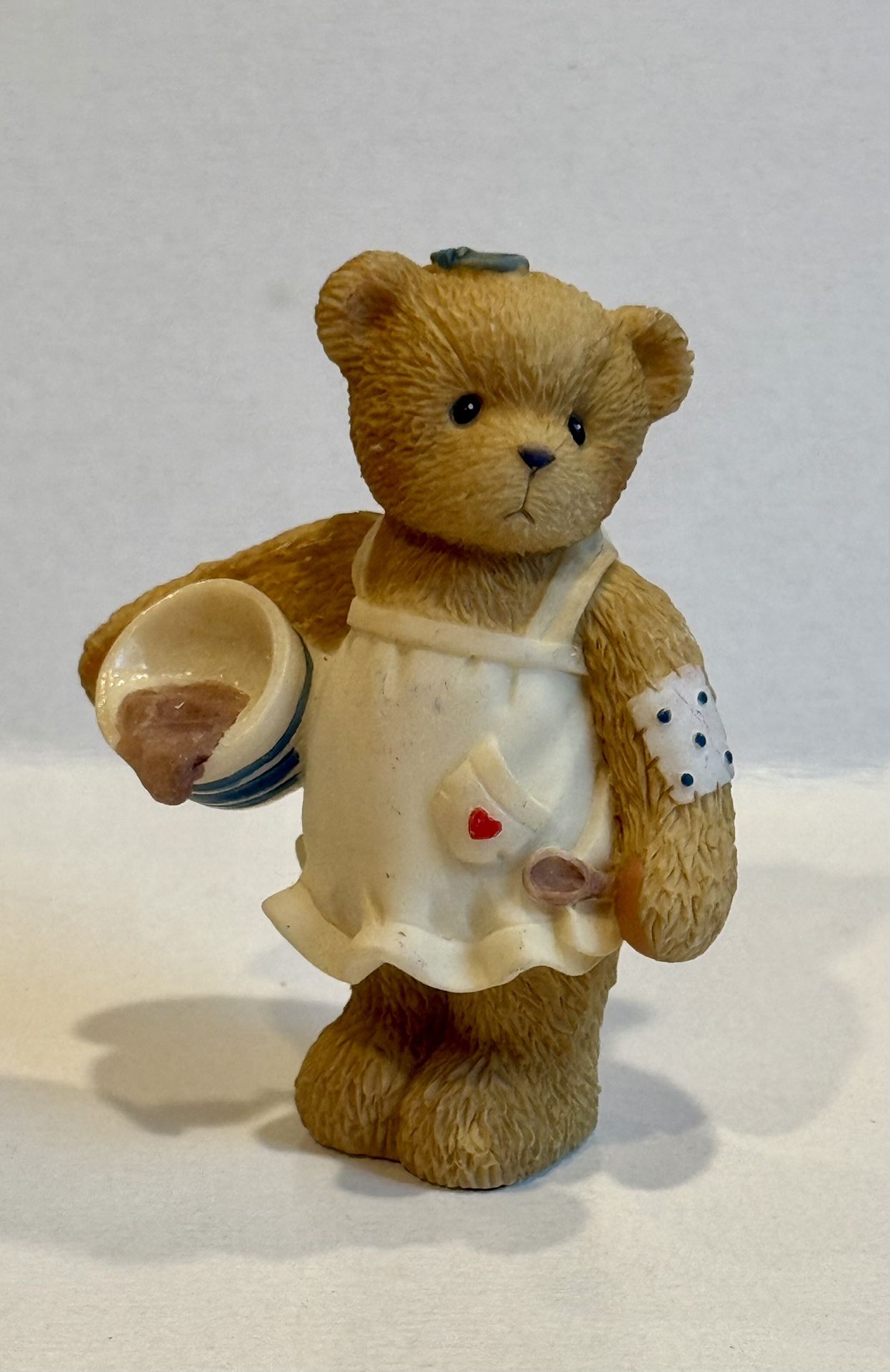 2000 Enesco Cherished Teddies Mini Figurine 707333 Girl With Bowl & Spoon